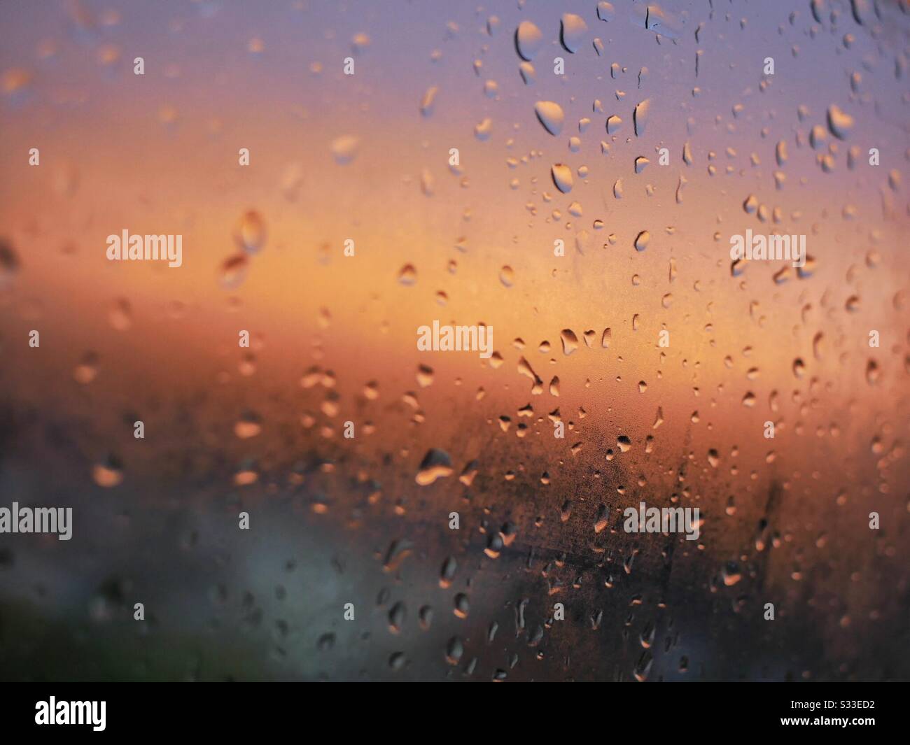Sunrise on a damp day Stock Photo