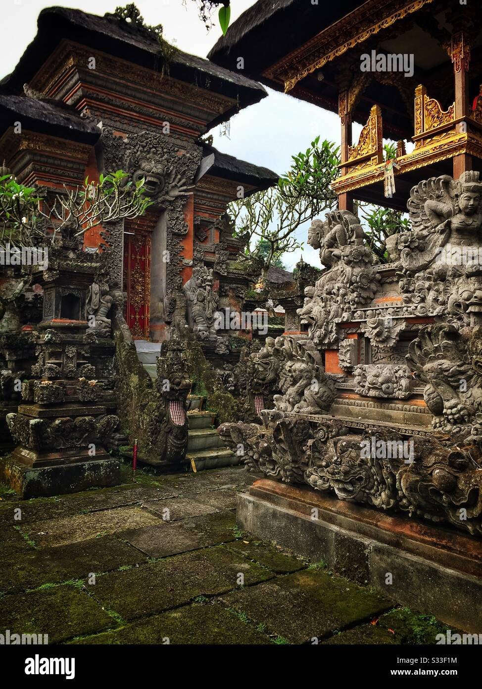 Pura Dalem, Bentuyung Sakti, near Ubud, Bali, Indonesia - Smartphone Captured Stock Image