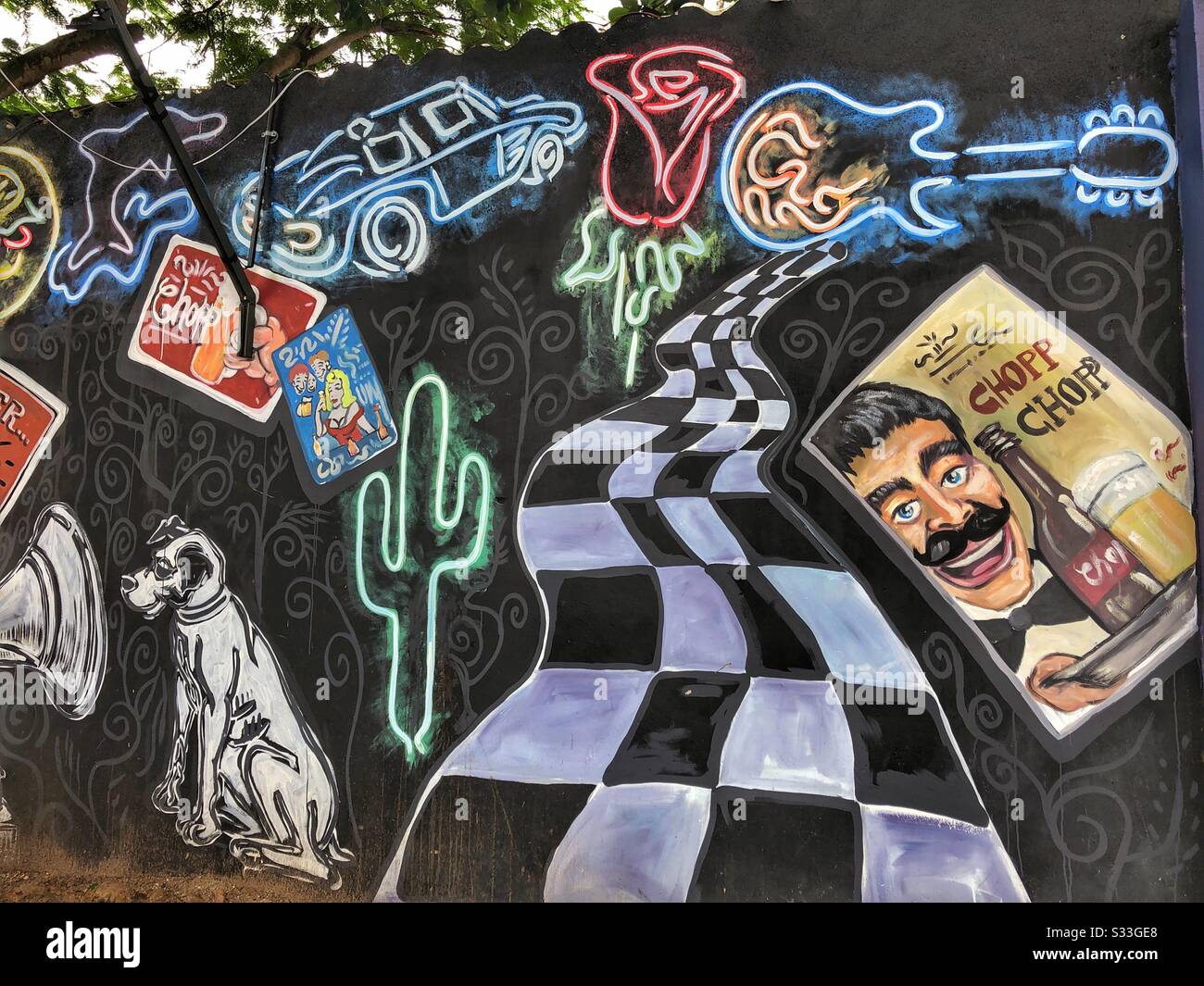 Street art in Buzios, Brazil. - Smartphone Captured Stock Image