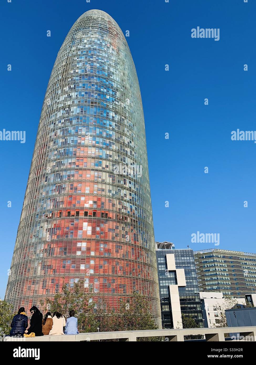The Agbar Tower, Barcelona - Smartphone Captured Stock Image