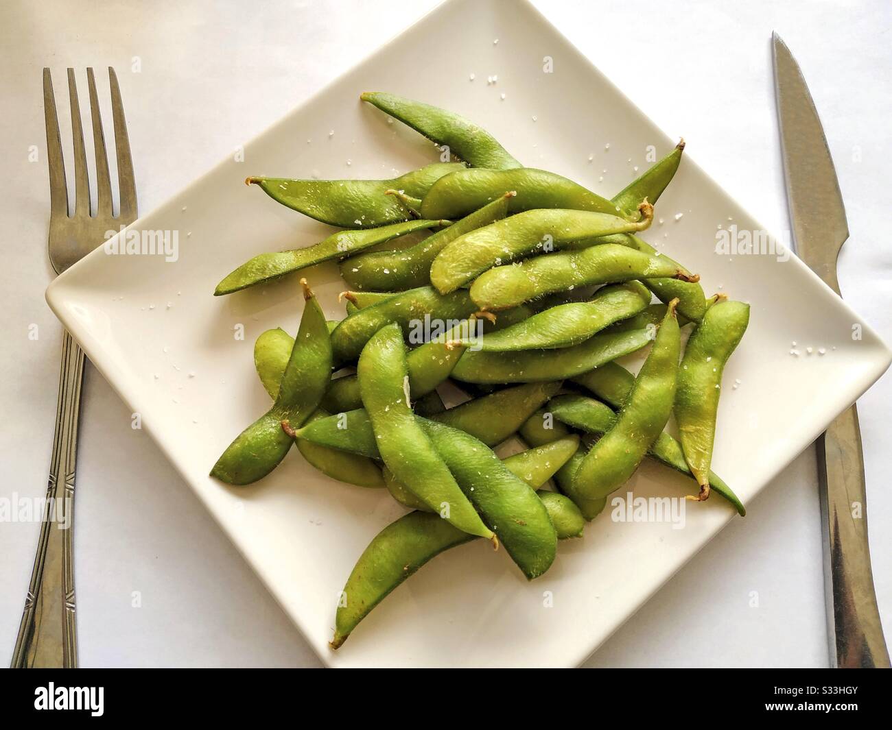 Edamame. Cooked soybeans Stock Photo Alamy