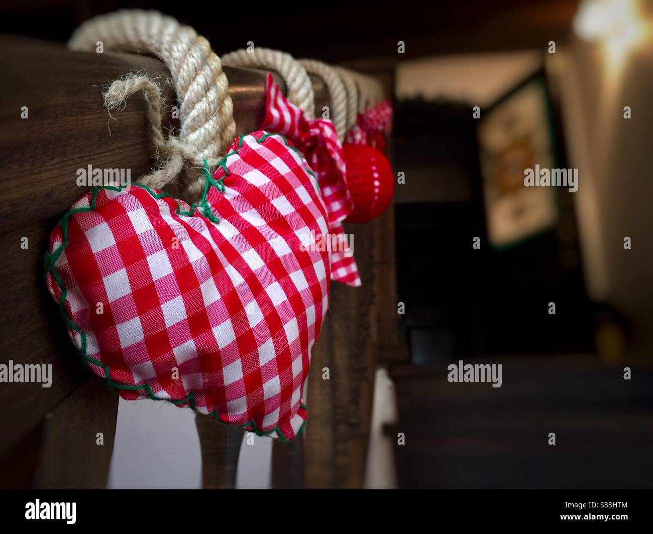 Railway Of A Staircase Decorated With Hearts Stock Photo Alamy Railway Of A Staircase Decorated With Hearts S33HTM