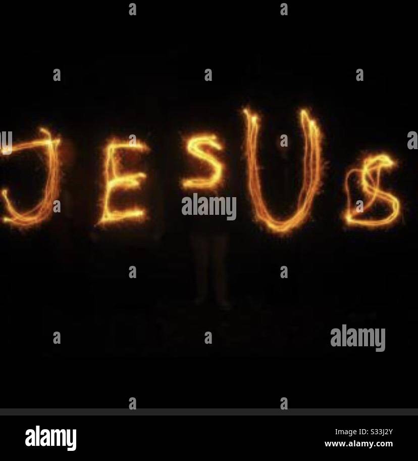 Sparklers writing - Smartphone Captured Stock Image