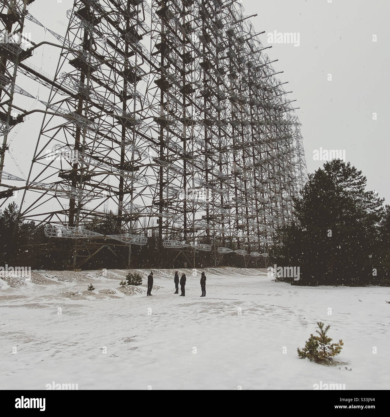 Snow and radar - Smartphone Captured Stock Image