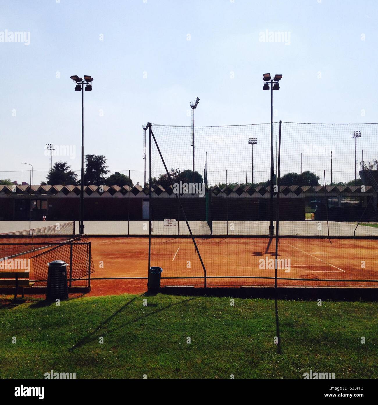 Tennis courts in West Milan, Italy - Smartphone Captured Stock Image