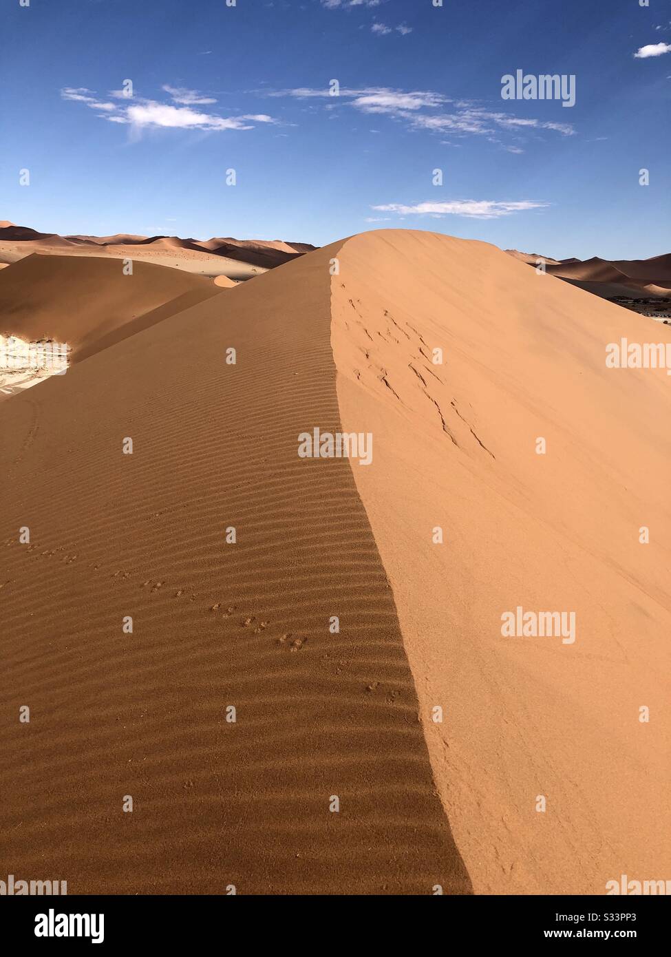 Sand dune in Sossusvlei, Namibia - Smartphone Captured Stock Image