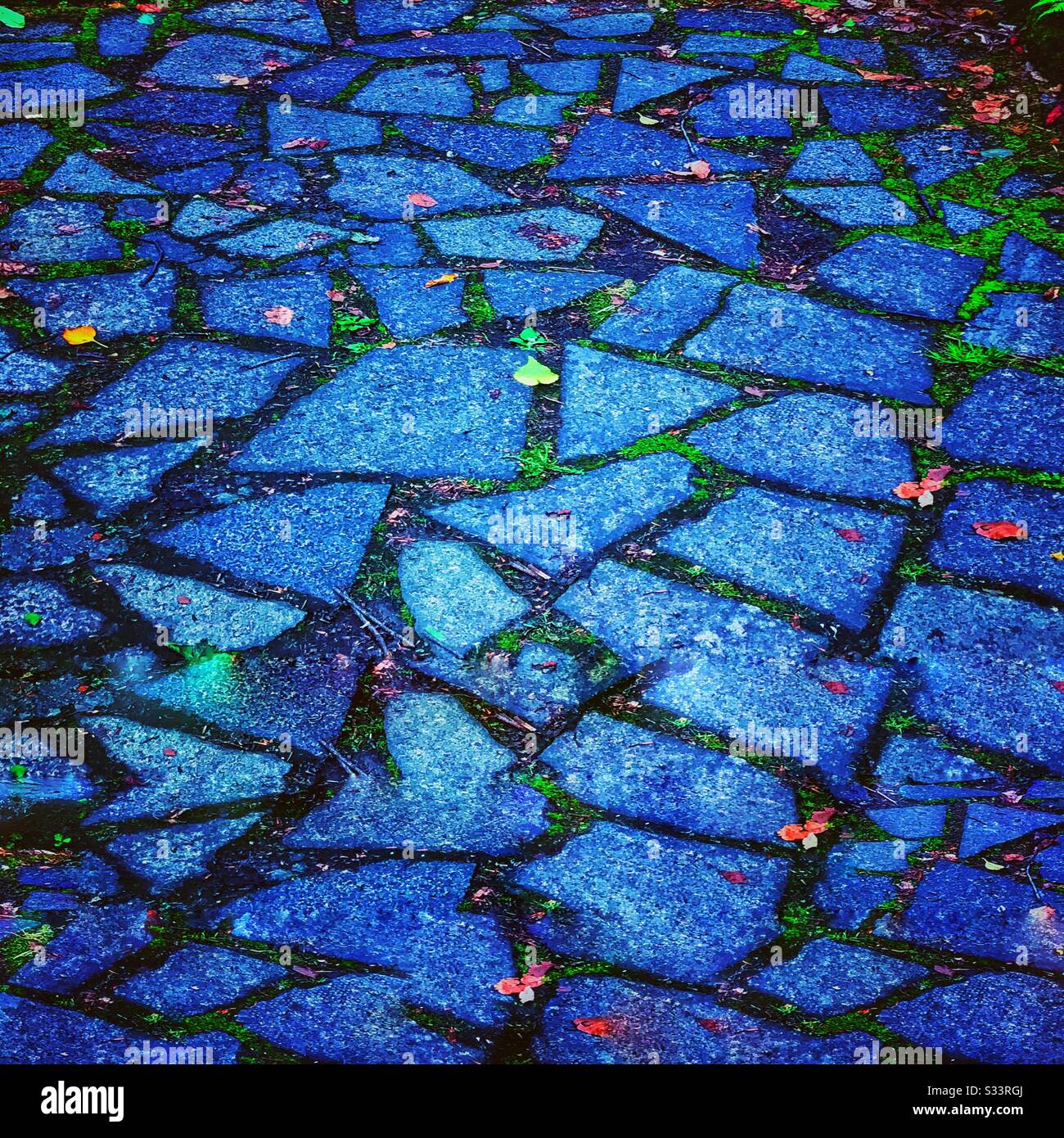 Abstract paving stones on path Stock Photo - Alamy