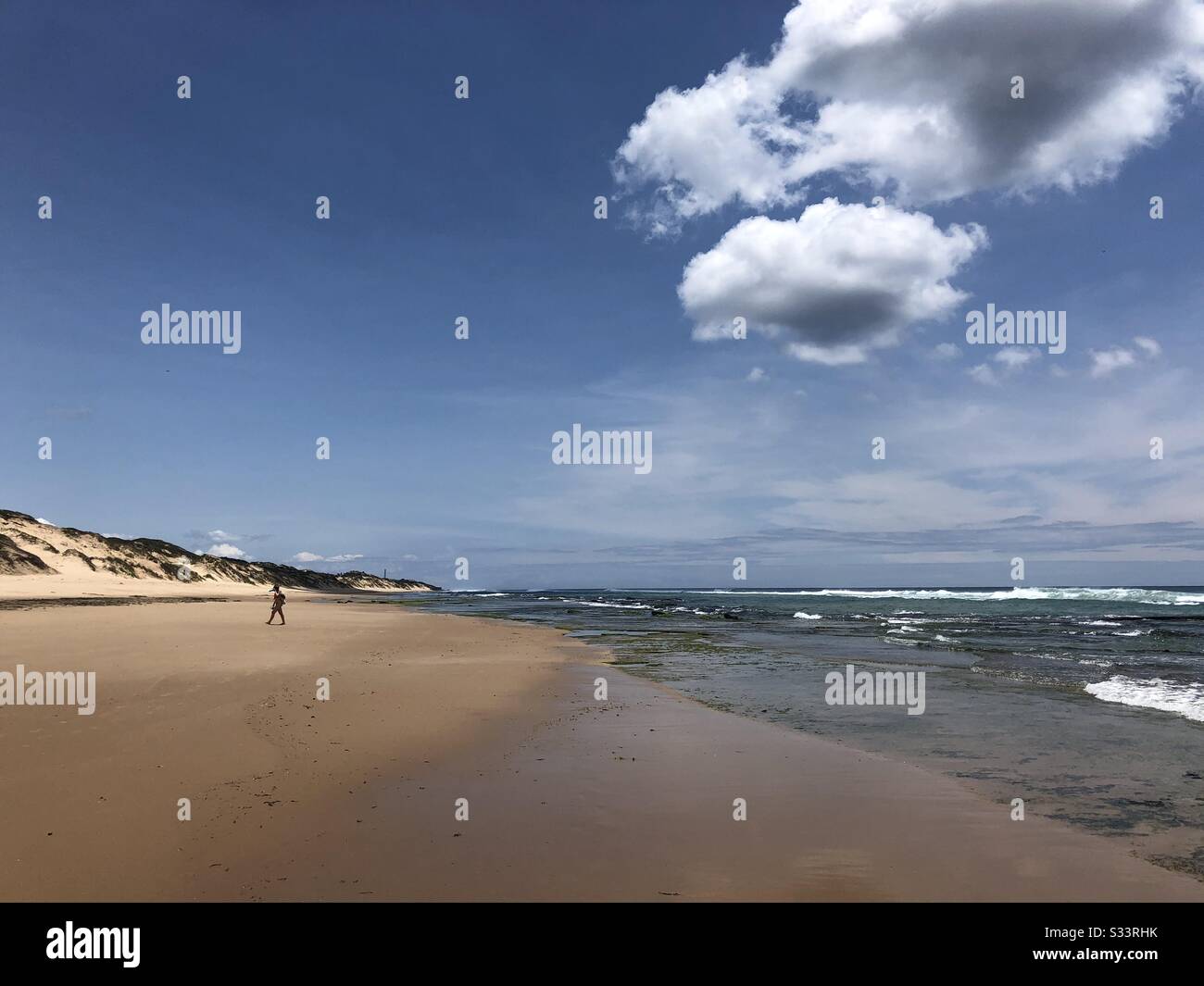 Empty beach and clouds - Smartphone Captured Stock Image