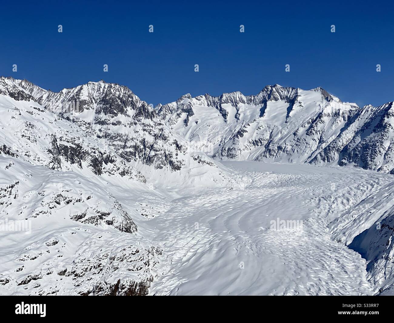 Aletsch gletscher Stock Photo