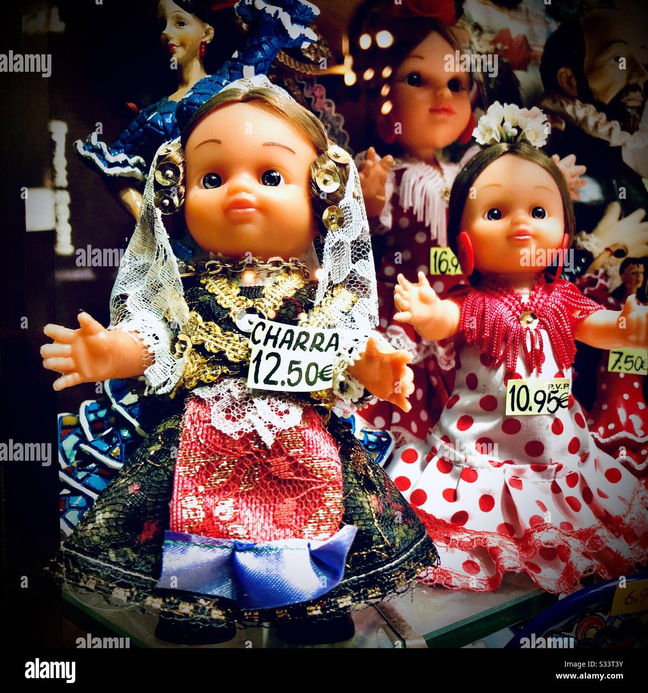 Charra doll, dressed with the typical traditional attire of Salamanca region in Spain - Smartphone Captured Stock Image