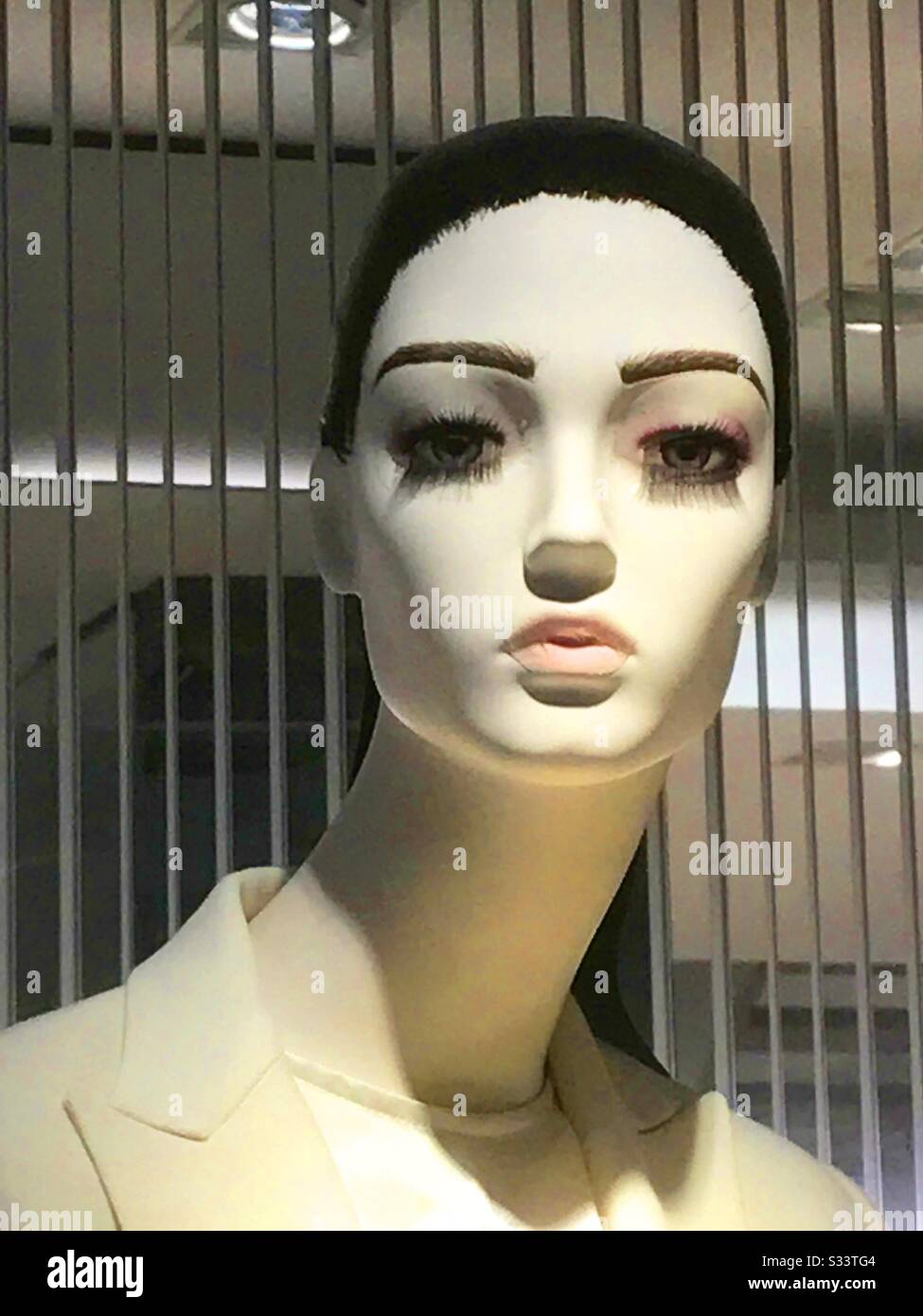 Mannequin in a shop window - Smartphone Captured Stock Image