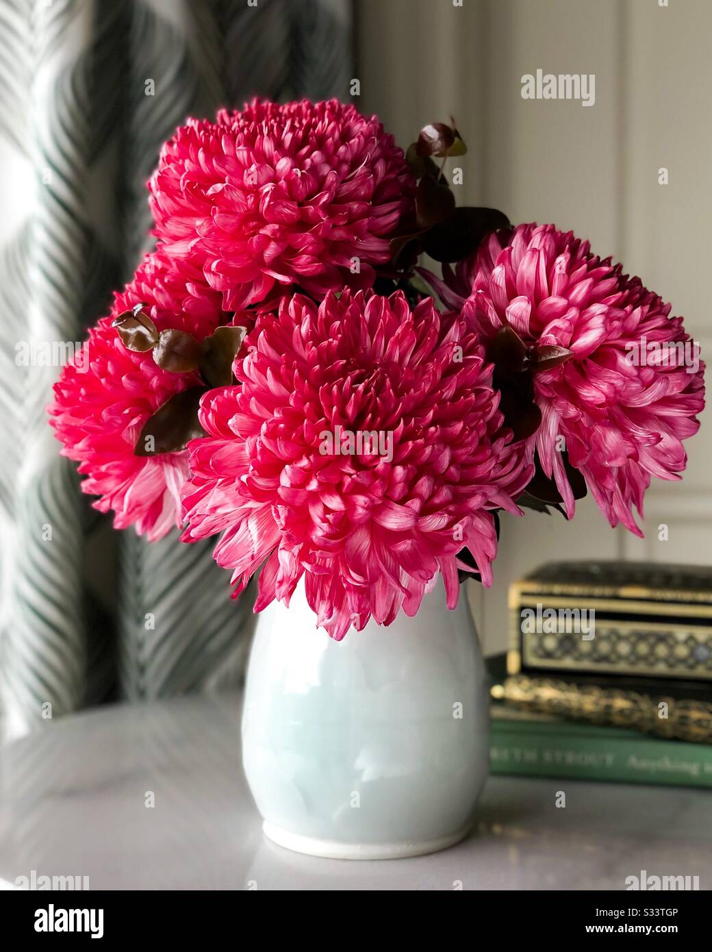 Pink chrysanthemums - Smartphone Captured Stock Image