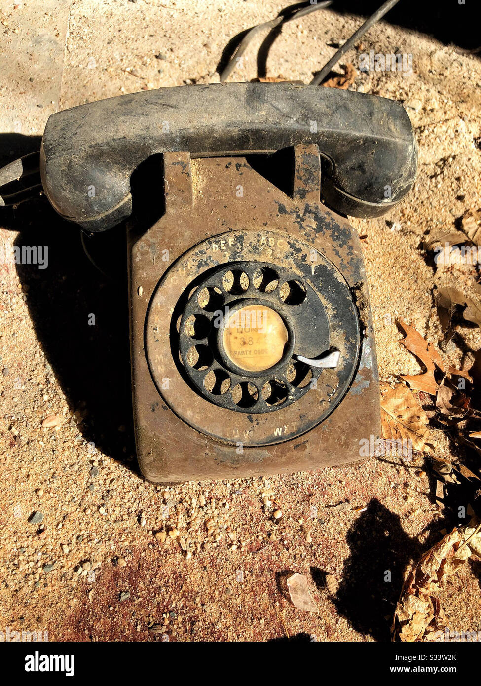 Vintage Telephone in abandoned house New York State - Smartphone Captured Stock Image
