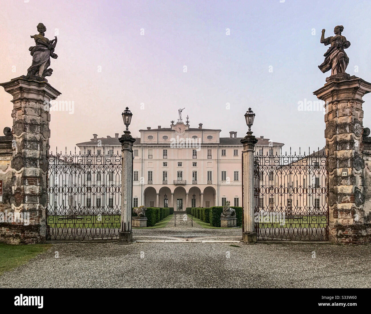 Villa Litta Carini in Orio Litta, Italy. - Smartphone Captured Stock Image