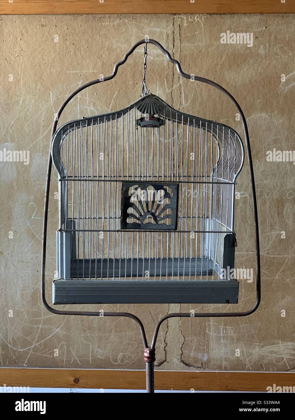 Vintage bird  cage - Smartphone Captured Stock Image