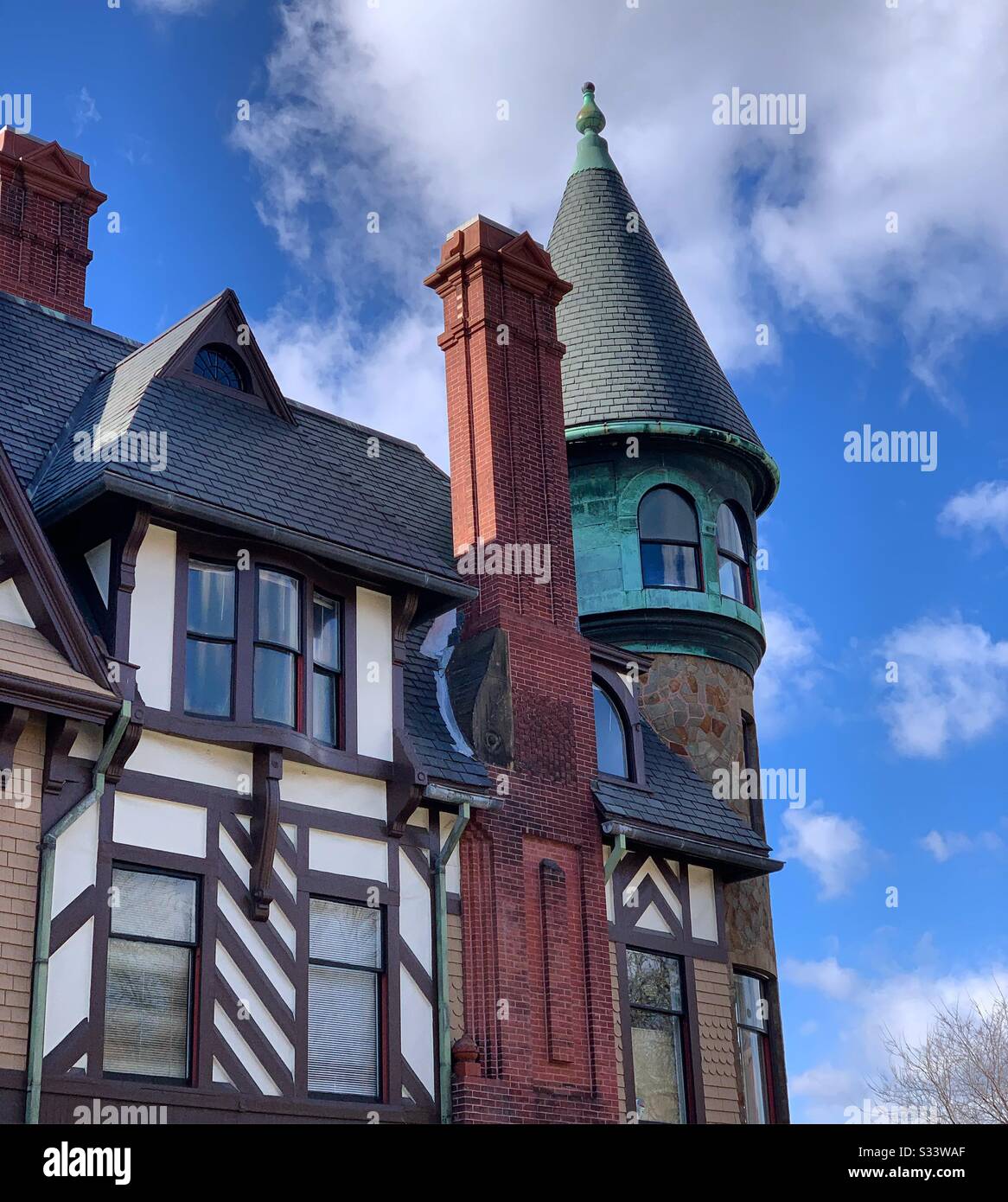 Architectural details, Providence, Rhode Island, United States - Smartphone Captured Stock Image