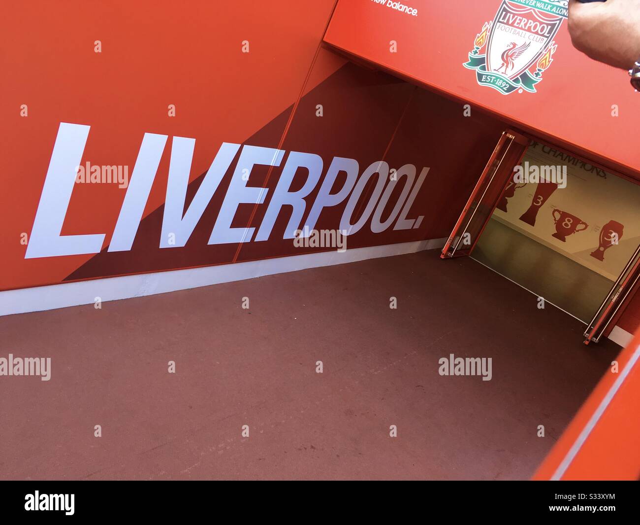 Tunnel Anfield Stadium Liverpool Stock Photo Alamy