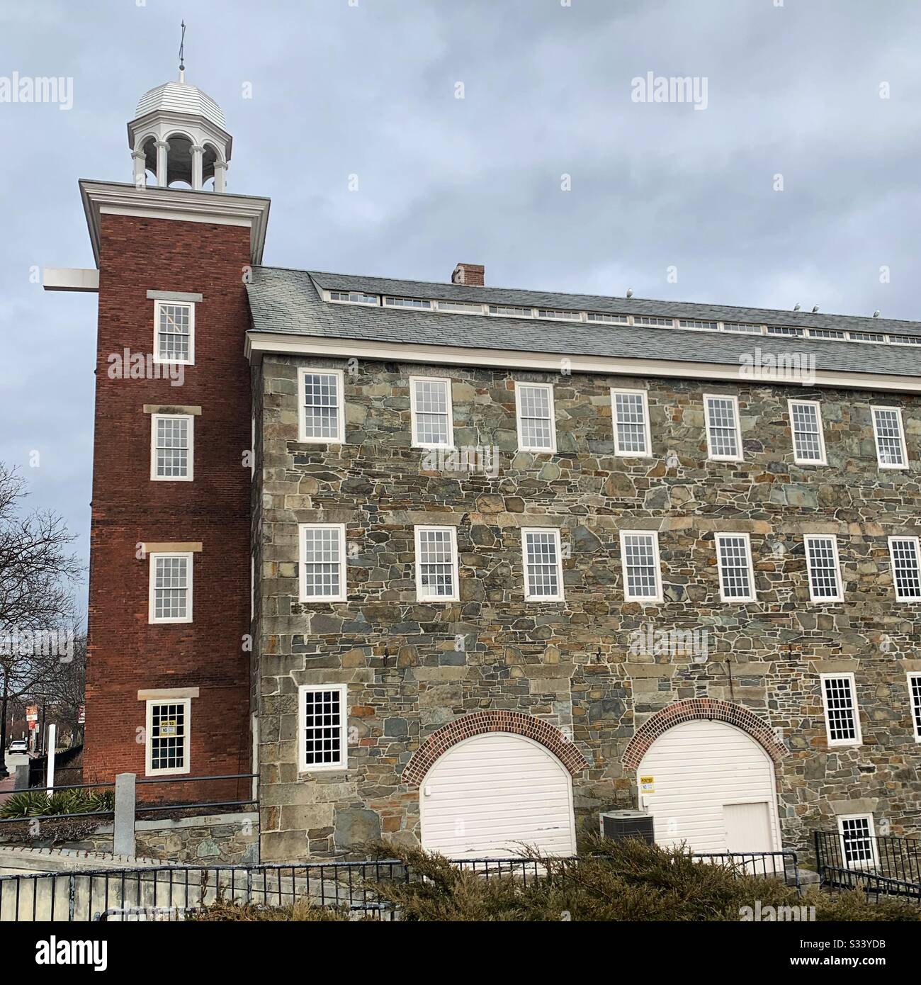 Wilkinson Mill, Old Slater Mill National Historic Landmark, Pawtucket, Rhode Island - Smartphone Captured Stock Image