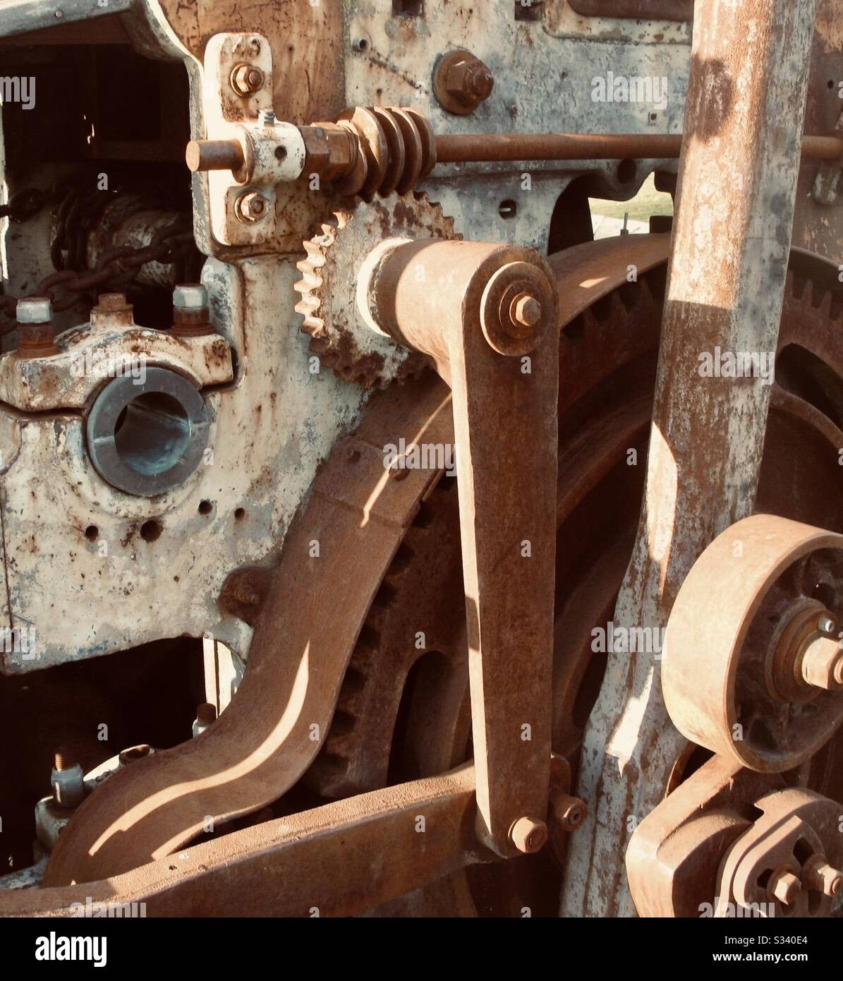 Rusted Metal Brick Press - Smartphone Captured Stock Image