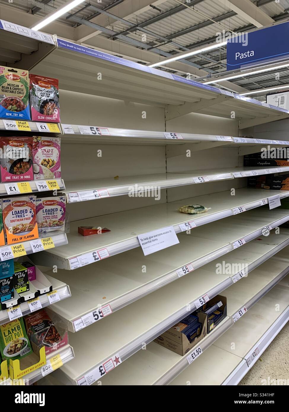 Empty pasta shelf hires stock photography and images Alamy