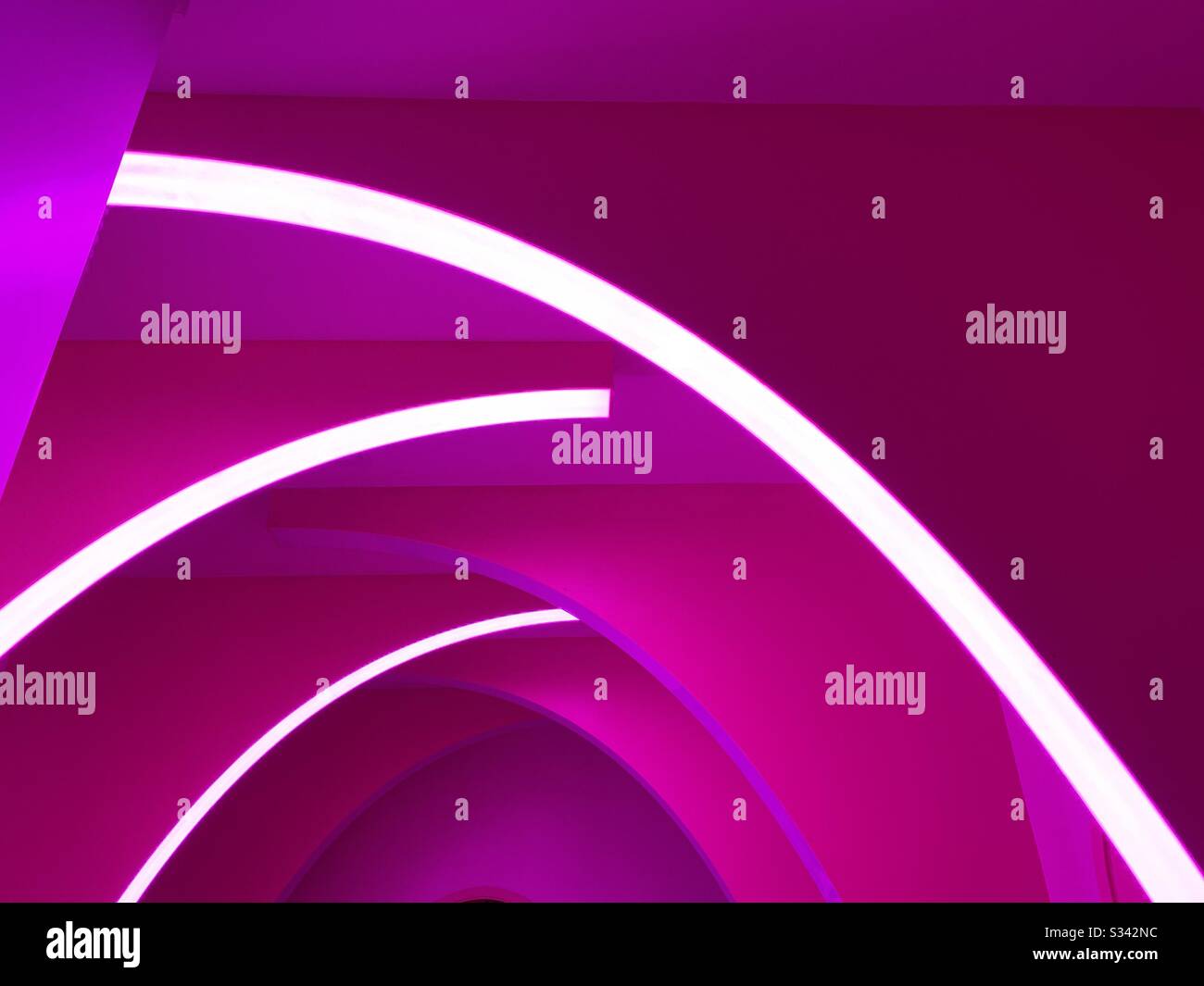 Background of very bright magenta with white diagonal lines good for announcements and copy. - Smartphone Captured Stock Image