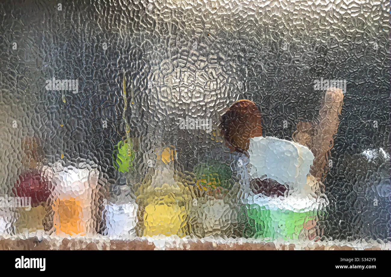 Through the cafe kitchen window Stock Photo Alamy