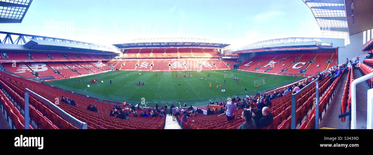 Anfield stadium Liverpool football club Stock Photo