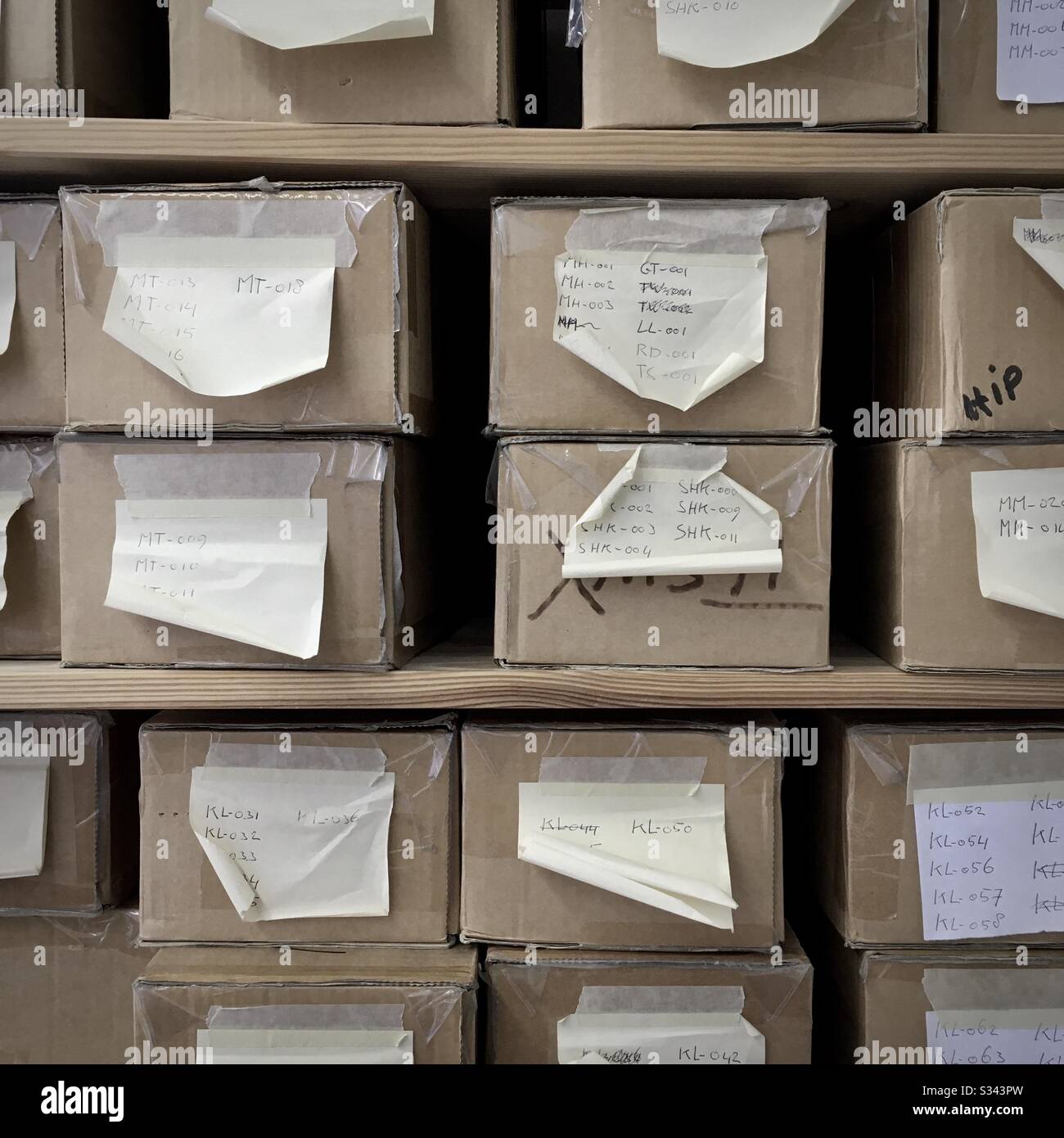 Cardboard storage boxes hires stock photography and images Alamy