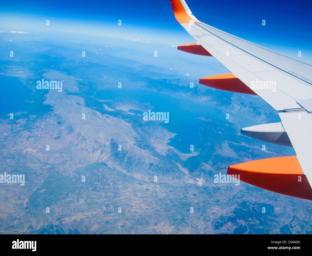 View from a plane - Smartphone Captured Stock Image