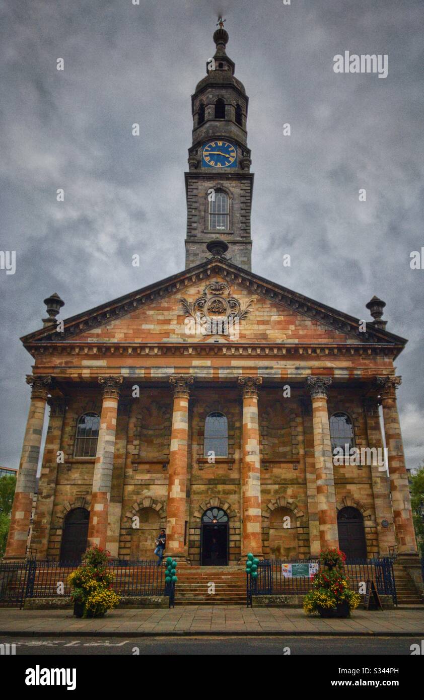 St Andrew’s in the Square. Georgian church in Glasgow city centre. Second oldest church in Glasgow, Scotland. - Smartphone Captured Stock Image