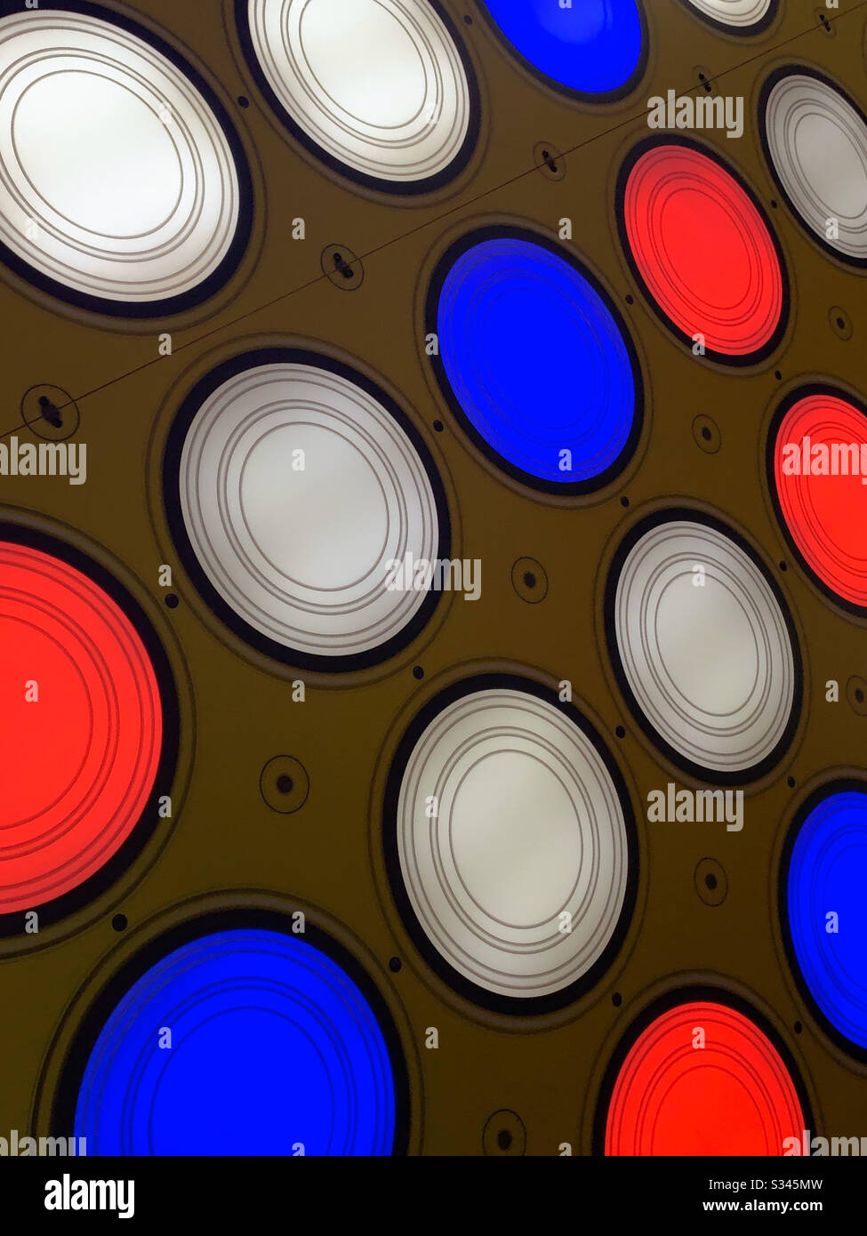 Background of colorful neon circles - Smartphone Captured Stock Image