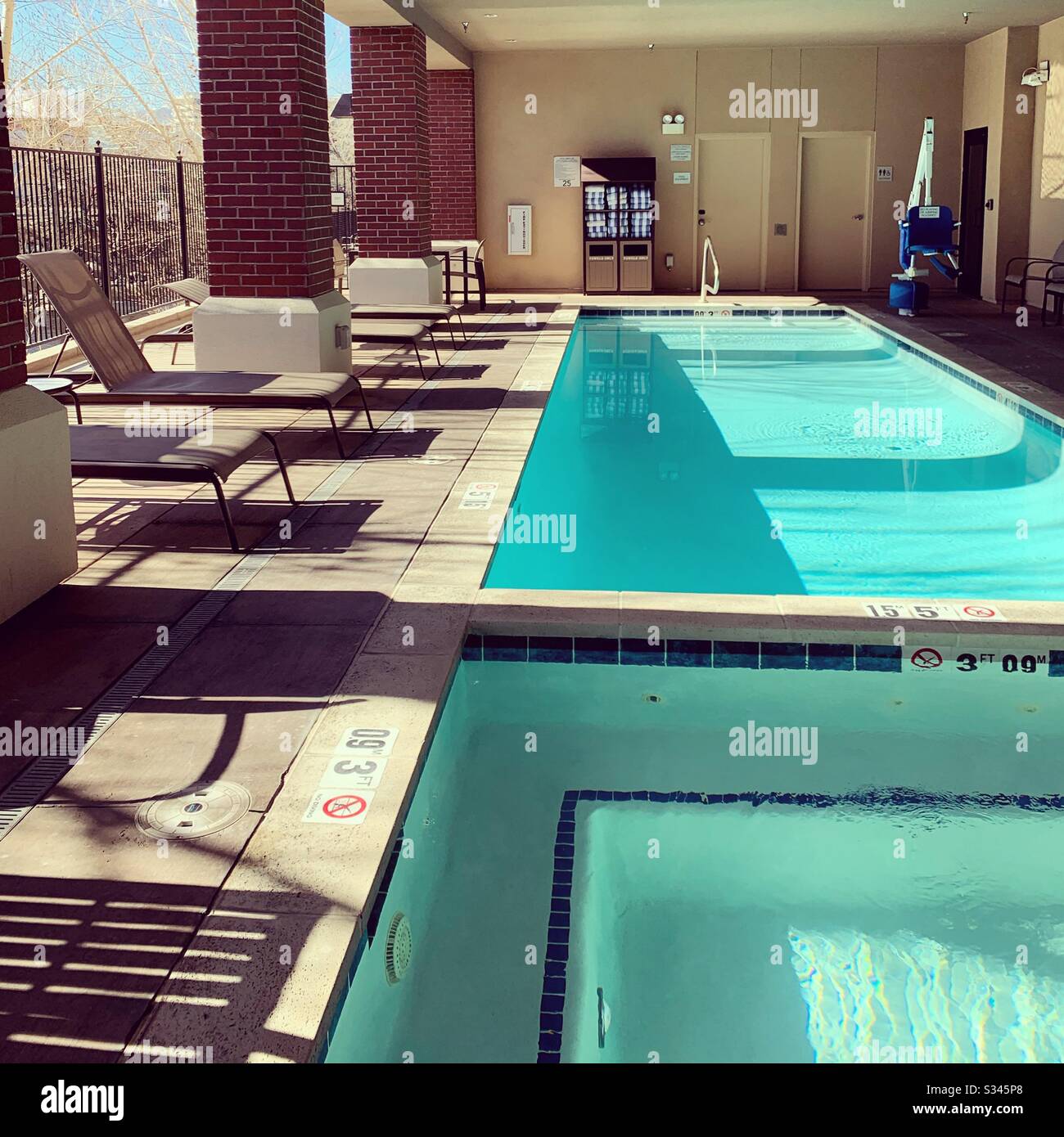 Winter at the hot tub and heated pool, Courtyard Reno Downtown