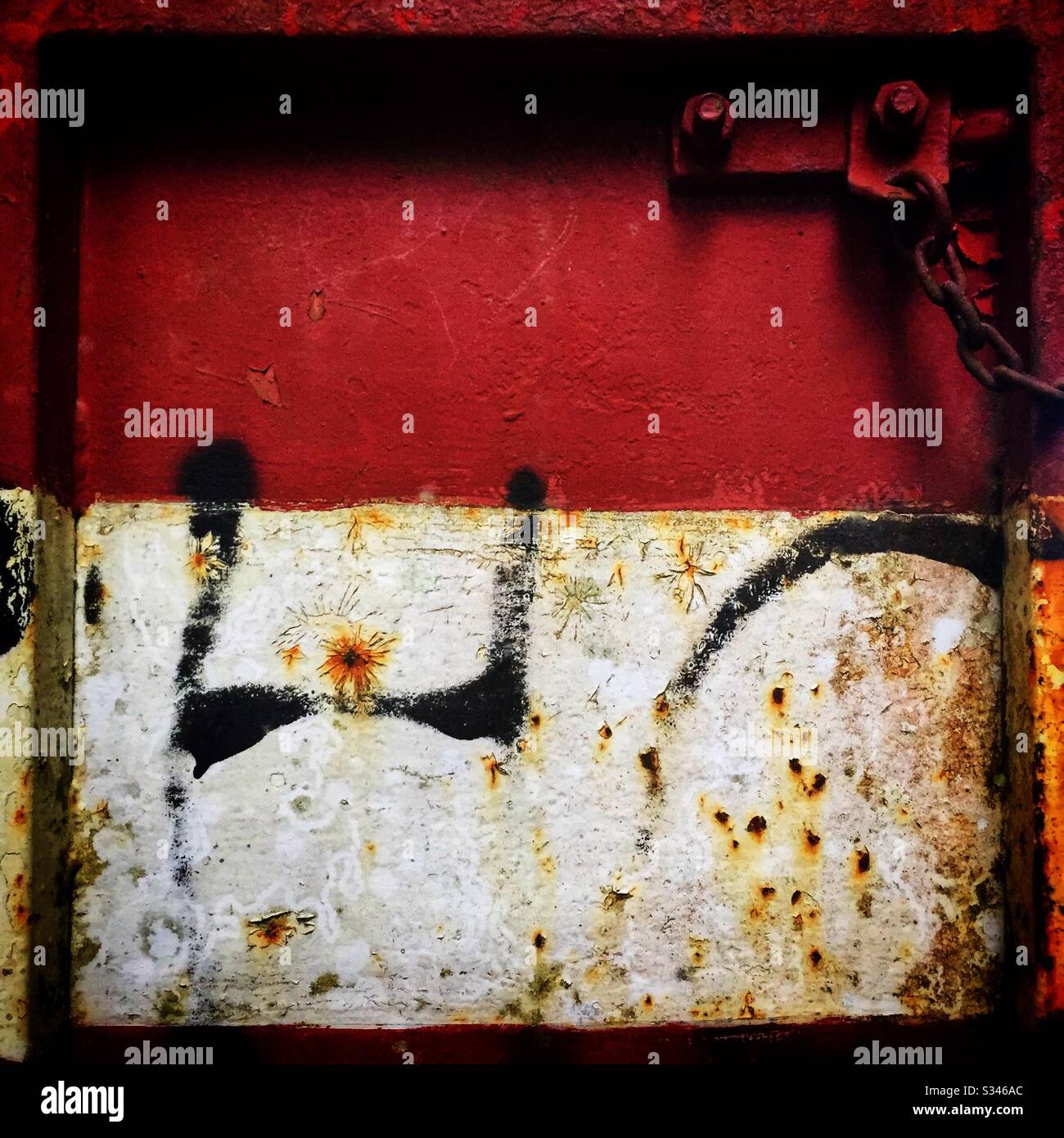 Detail of old funicular railway car, Penang Hill, Malaysia - Smartphone Captured Stock Image