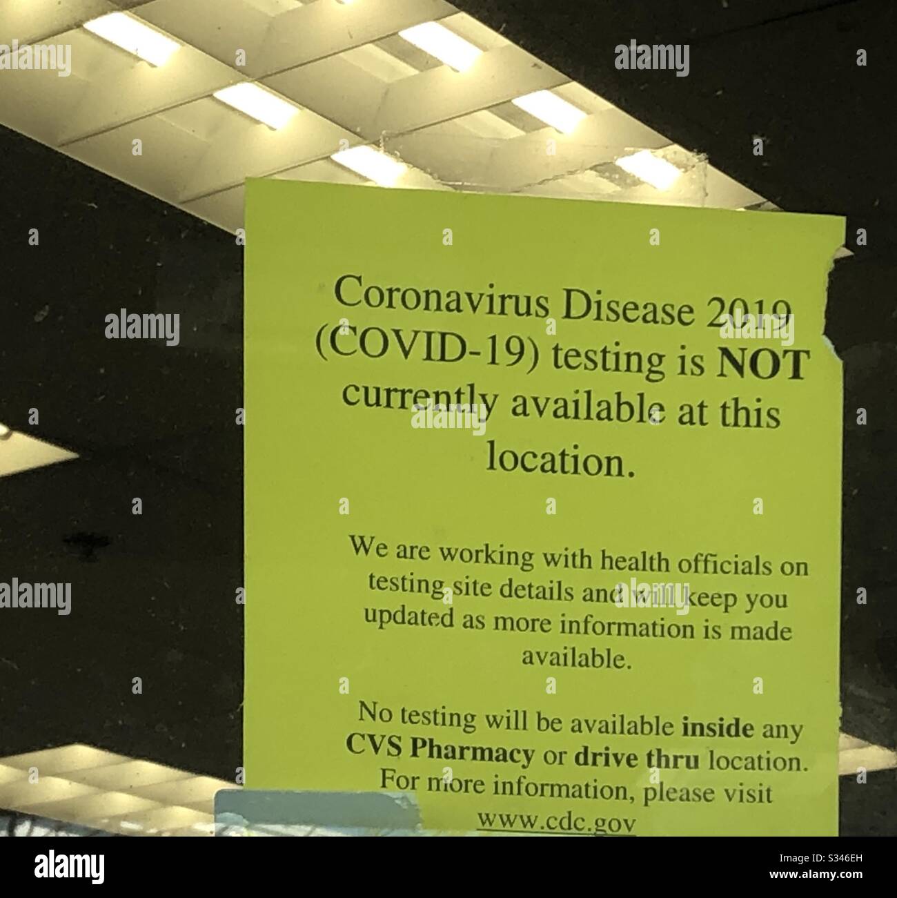 Lab Testign Window Sign No testing available hi-res stock photography and images - Alamy