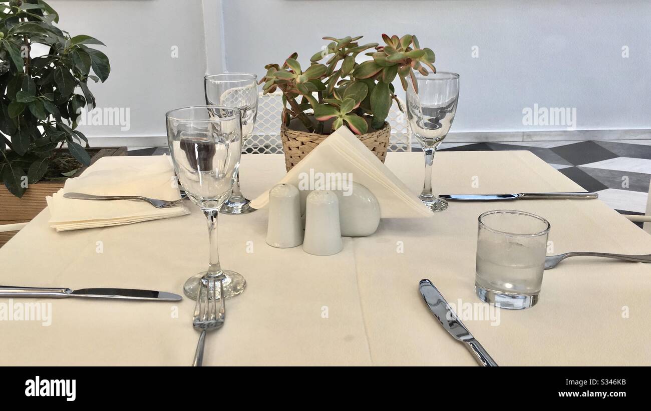 Empty Restaurant table - Smartphone Captured Stock Image