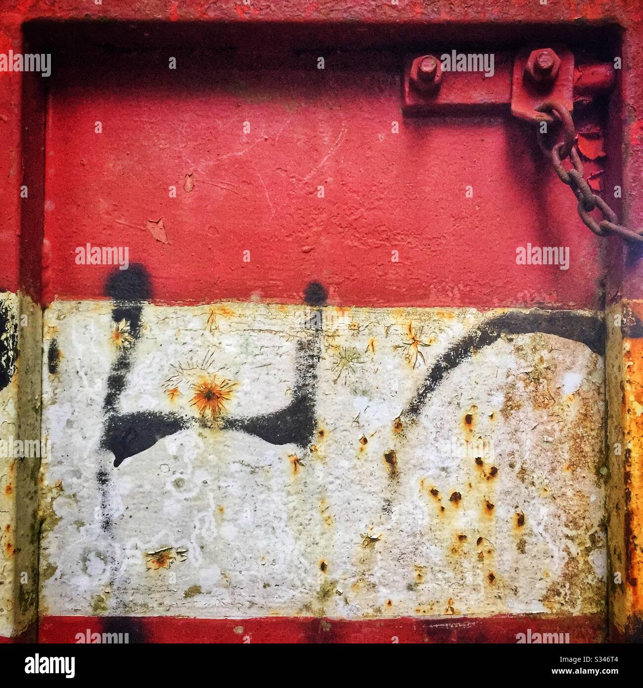 Detail of old funicular railway car, Penang Hill, Malaysia - Smartphone Captured Stock Image