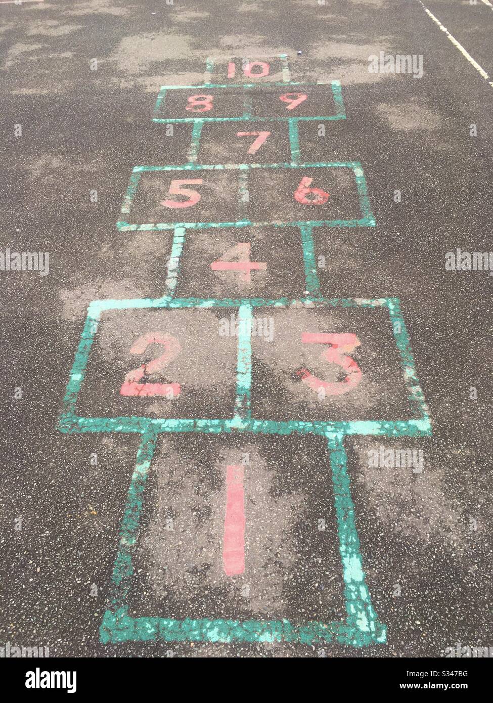Hopscotch school playground - Smartphone Captured Stock Image