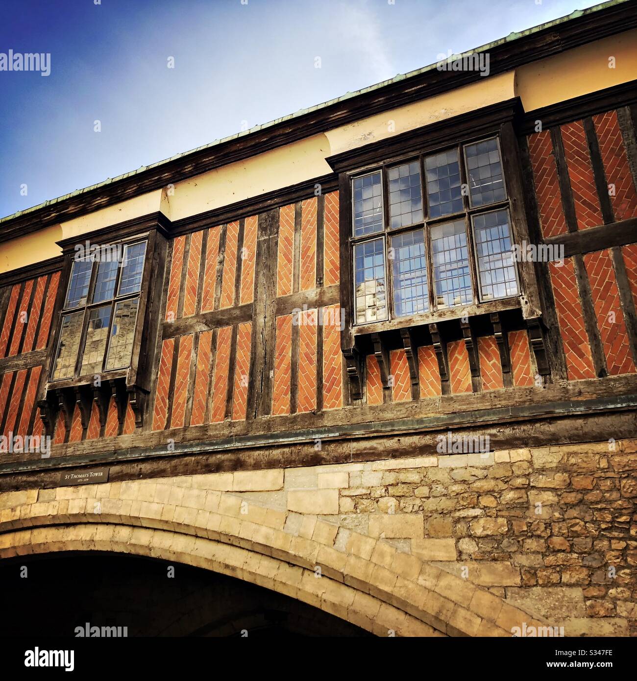 Medieval windows and architectural details of the Tower of London. Historic castle and fortress complex in Tower Hamlets. UNESCO World Heritage Site. - Smartphone Captured Stock Image