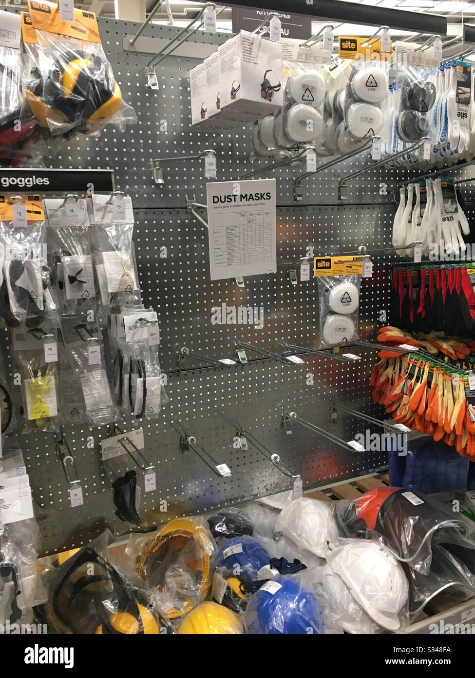 Empty shelves due to panic buying during the Coronavirus outbreak, March 2020 - Smartphone Captured Stock Image