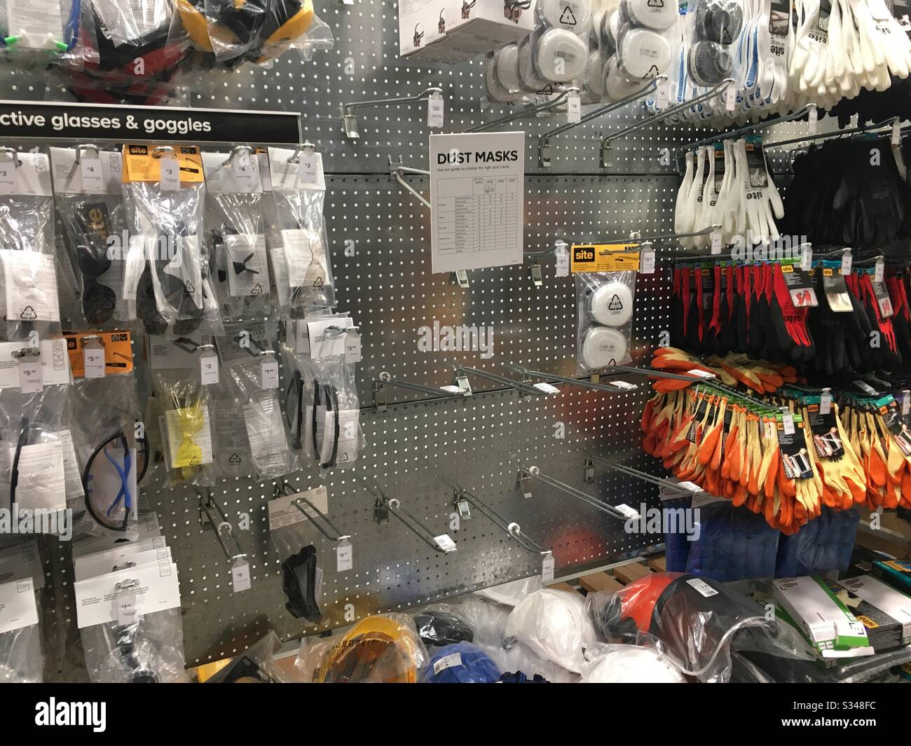Empty shelves due to panic buying during the Coronavirus outbreak, March 2020 - Smartphone Captured Stock Image