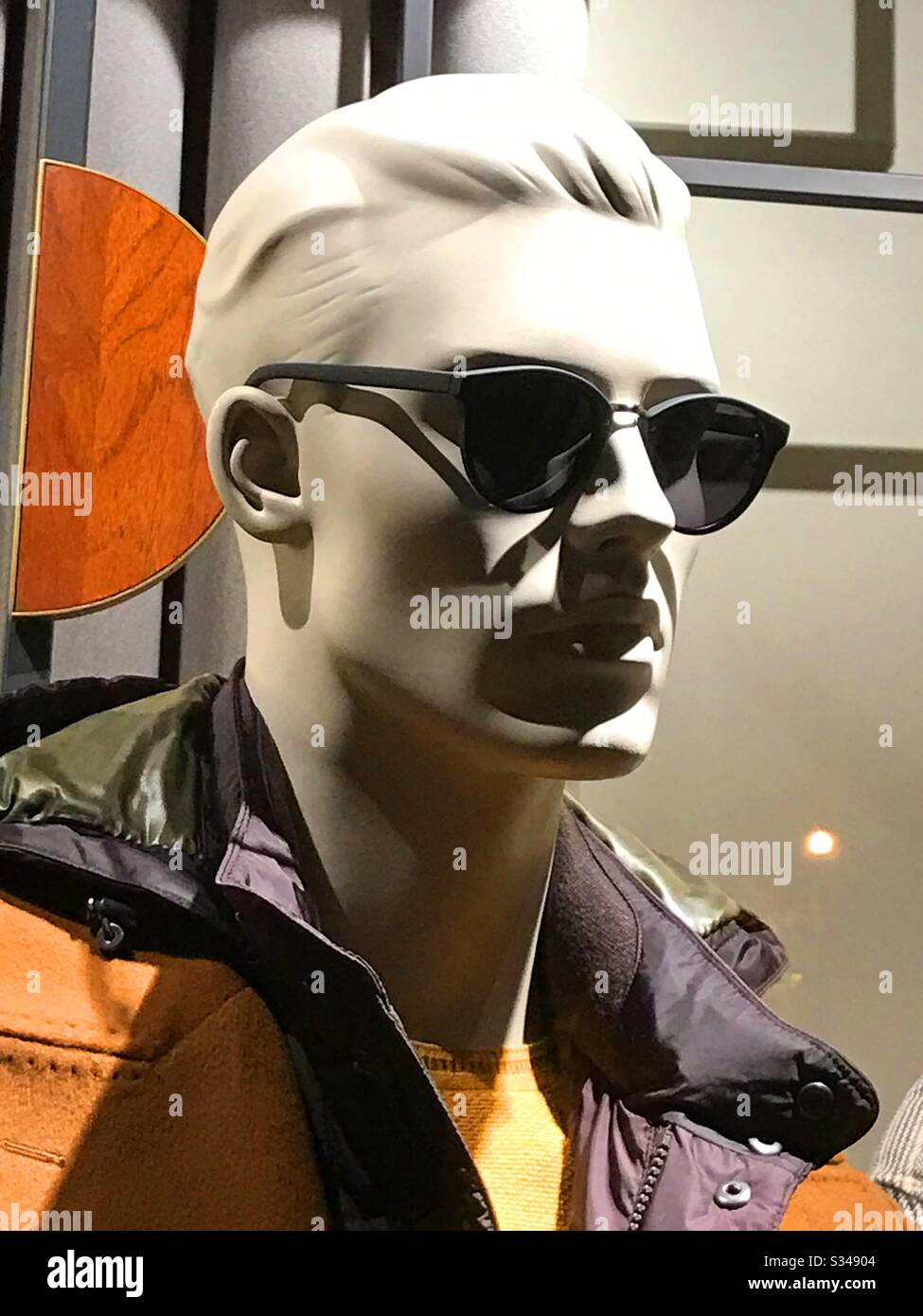 Mannequin wearing sunglasses. - Smartphone Captured Stock Image
