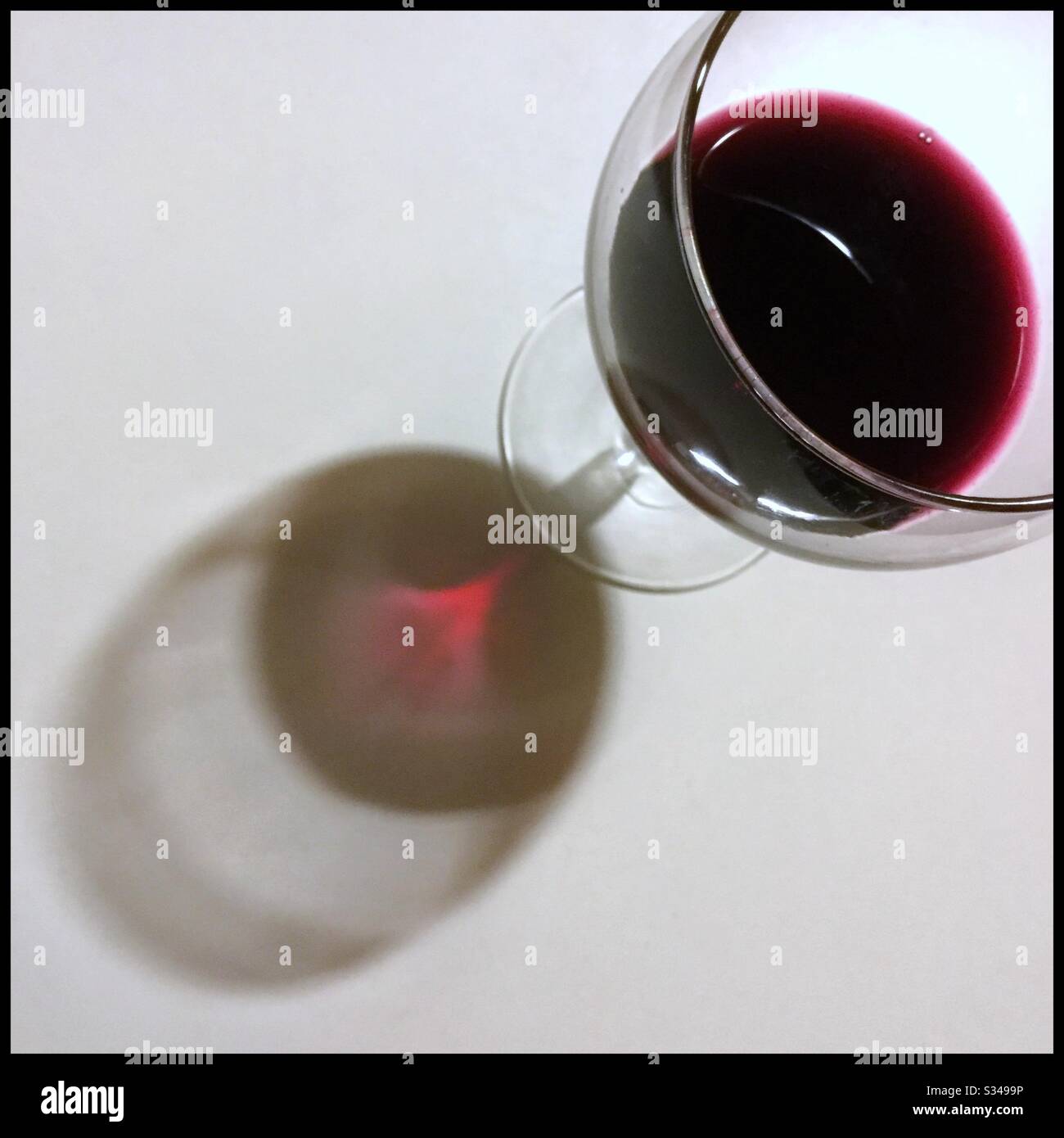 A glass of Syrah wine, Catalonia, Spain. - Smartphone Captured Stock Image