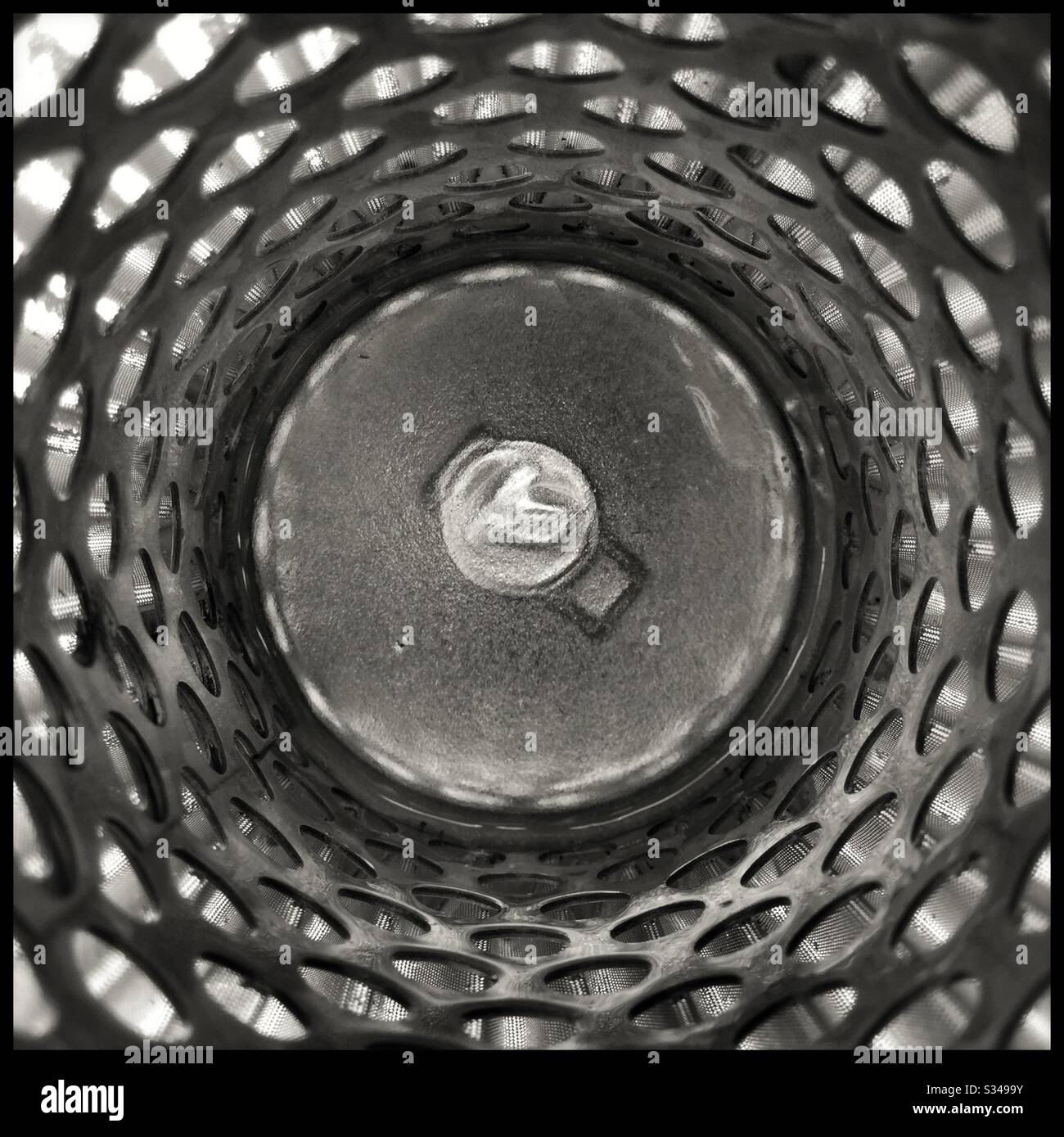 The inside view of a tractor hydraulic’s filter, Catalonia, Spain. - Smartphone Captured Stock Image