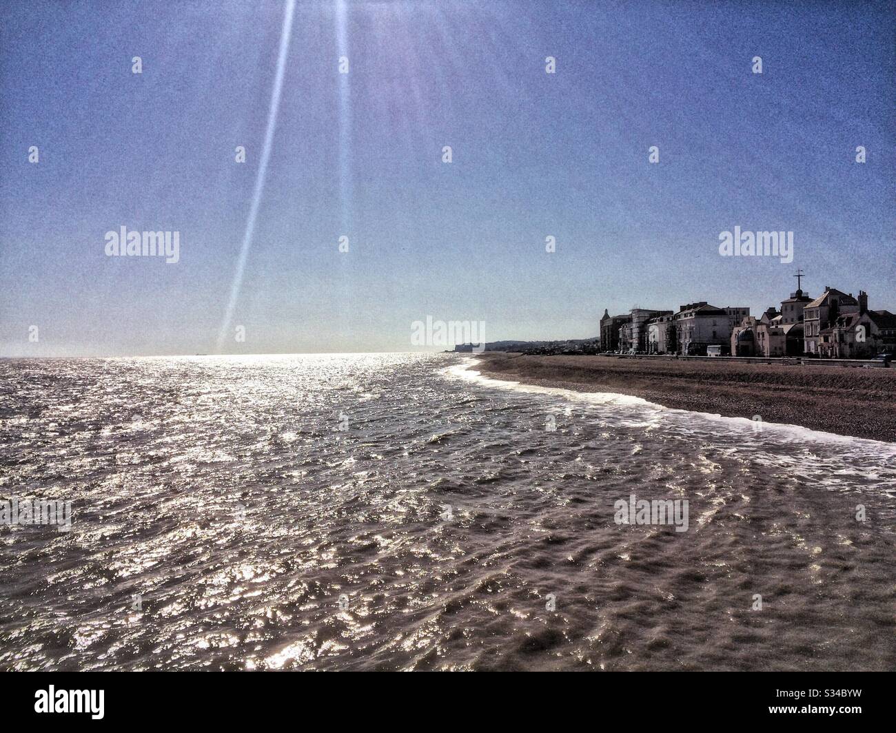 View of Deal from the Pier - Smartphone Captured Stock Image