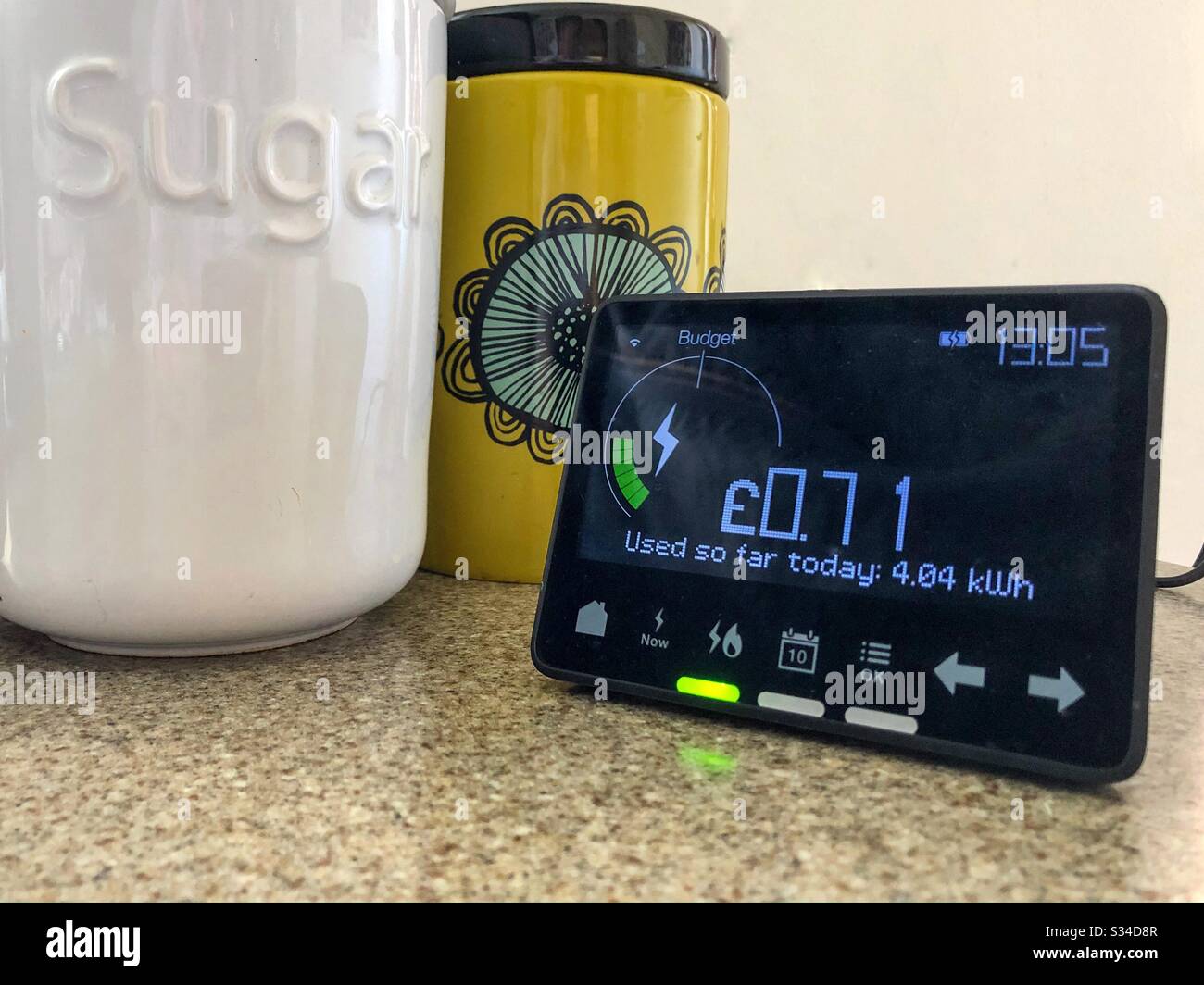 Energy meter - Smartphone Captured Stock Image