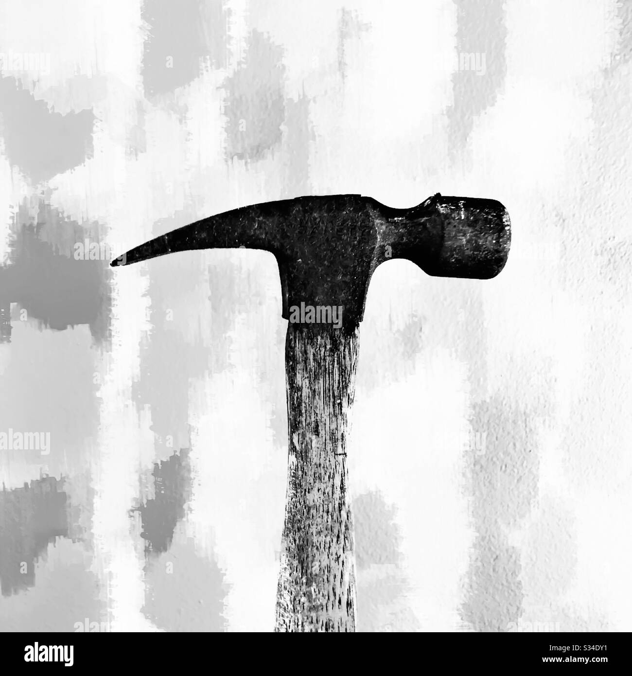Isolated hammer in black and white Stock Photo Alamy