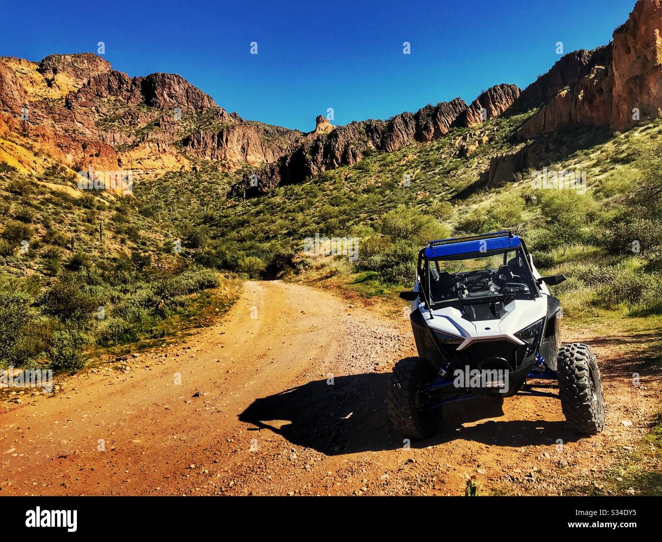 Atv in desert, Arizona Stock Photo Alamy