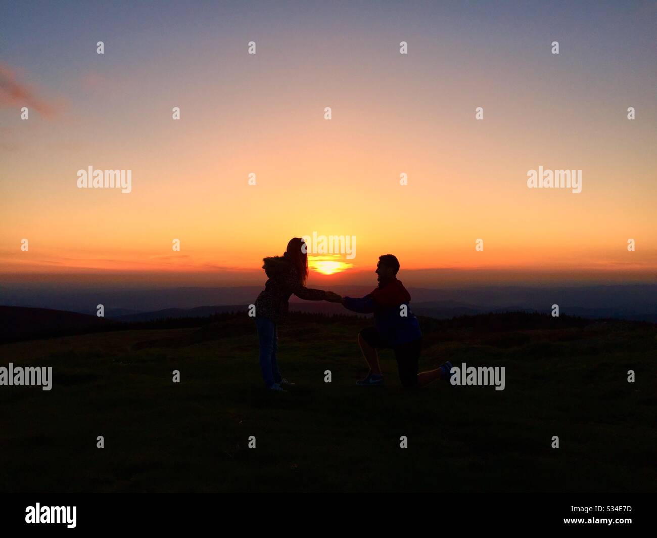 Proposal at dusk - Smartphone Captured Stock Image