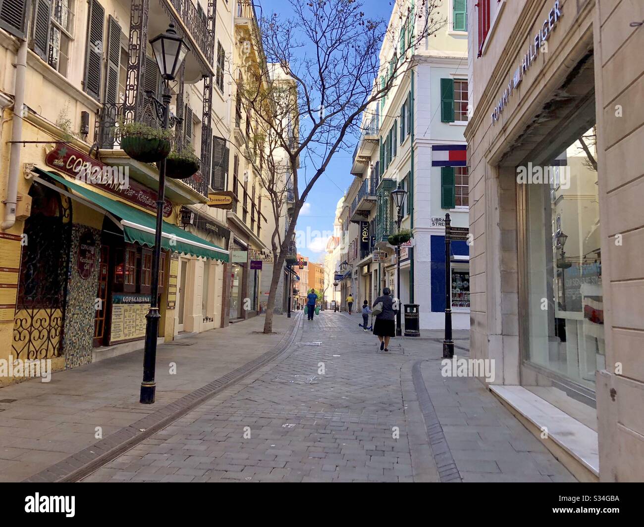 Gibraltar under lockdown - Smartphone Captured Stock Image