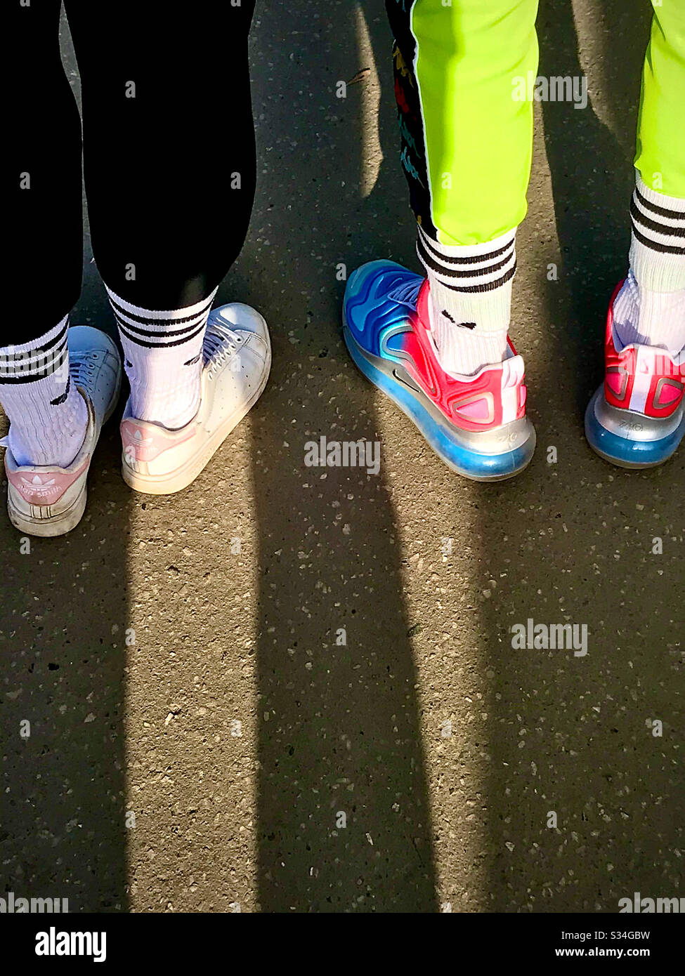 Fashionable walk in fine weather - Smartphone Captured Stock Image